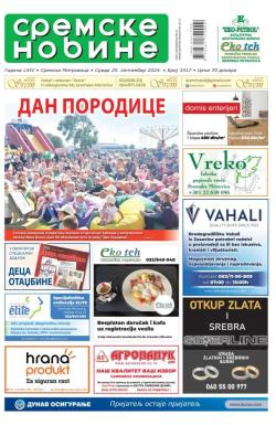 Sremske Novine - broj 3317, 25. sep 2024.