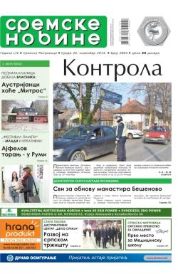 Sremske Novine - broj 2804, 26. nov 2014.