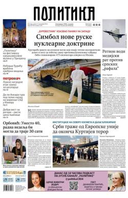 Politika - broj 39786, 4. sep 2024.