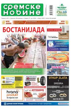 Sremske Novine - broj 3204, 27. jul 2022.