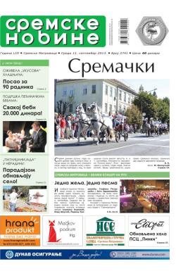 Sremske Novine - broj 2741, 11. sep 2013.