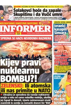 Informer - broj 3809, 19. okt 2024.