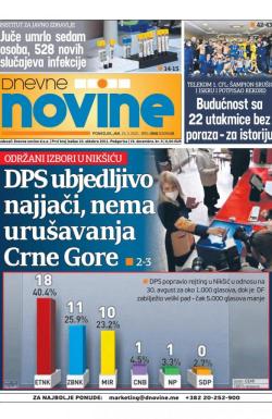 Dnevne novine - broj 2937, 15. mar 2021.