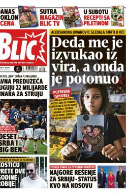 Blic - broj 7723, 16. avg 2018.