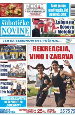 Nove Subotičke novine - broj 83, 28. sep 2018.