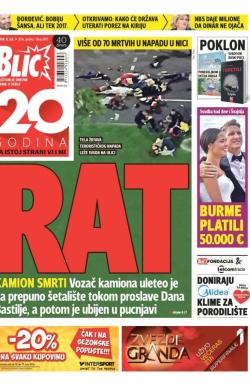 Blic - broj 6975, 15. jul 2016.