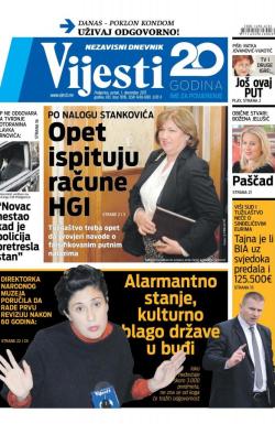 Vijesti - broj 7076, 1. dec 2017.