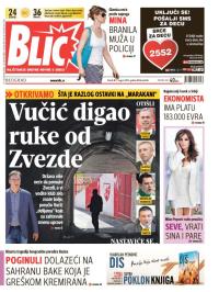 Blic - broj 6638, 7. avg 2015.