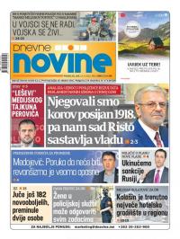 Dnevne novine - broj 2784, 14. sep 2020.