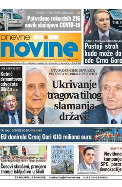 Dnevne novine - broj 2780, 9. sep 2020.