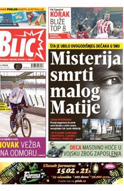 Blic - broj 6824, 12. feb 2016.