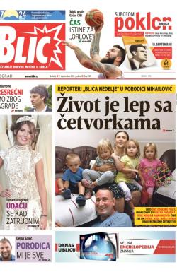 Blic - broj 6311, 7. sep 2014.