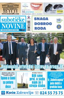 Nove Subotičke novine - broj 23, 6. jun 2014.