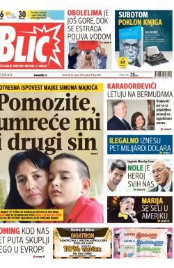 Blic - broj 6299, 26. avg 2014.