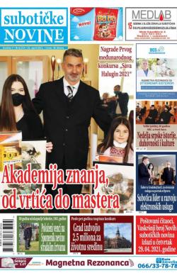 Nove Subotičke novine - broj 214, 23. apr 2021.