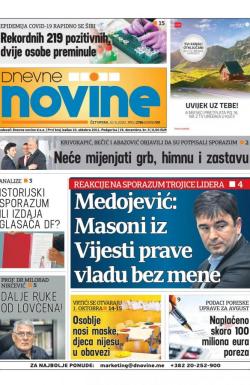 Dnevne novine - broj 2781, 10. sep 2020.