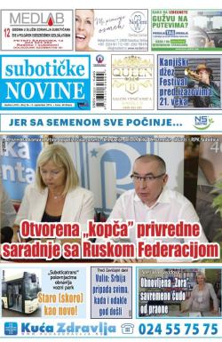 Nove Subotičke novine - broj 36, 9. sep 2016.