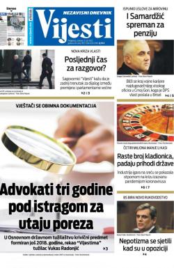 Vijesti - broj 8323, 12. jun 2021.