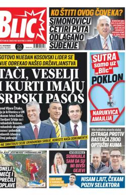 Blic - broj 8157, 2. nov 2019.