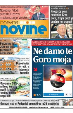 Dnevne novine - broj 2808, 12. okt 2020.