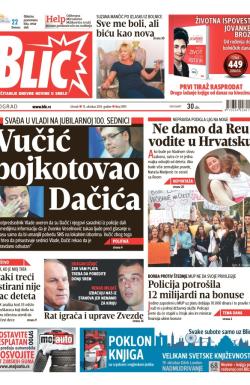 Blic - broj 5991, 15. okt 2013.