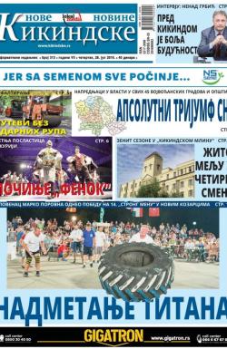 Nove kikindske novine - broj 313, 28. jul 2016.