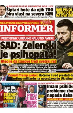 Informer - broj 3221, 18. nov 2022.