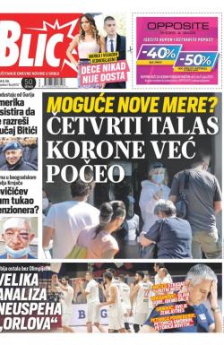 Blic - broj 8747, 6. jul 2021.