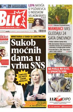 Blic - broj 6326, 22. sep 2014.