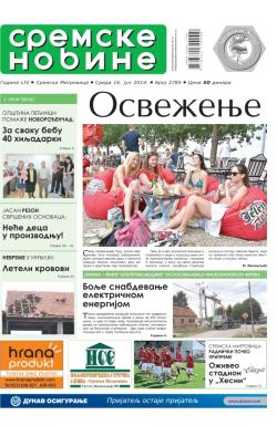 Sremske Novine - broj 2785, 16. jul 2014.