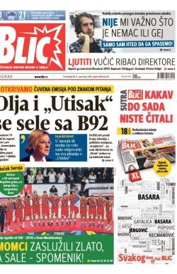 Blic - broj 6319, 15. sep 2014.