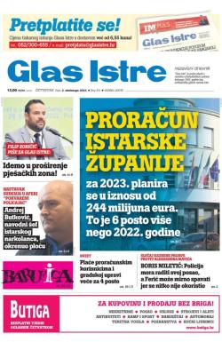 Glas Istre - broj 301, 3. nov 2022.