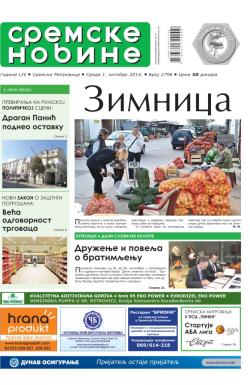 Sremske Novine - broj 2796, 1. okt 2014.