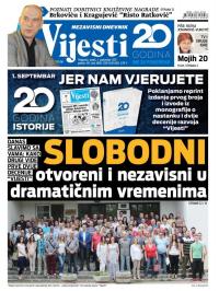 Vijesti - broj 6985, 1. sep 2017.