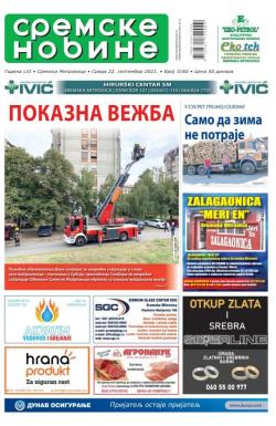 Sremske Novine - broj 3160, 22. sep 2021.