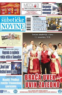 Nove Subotičke novine - broj 141, 15. nov 2019.