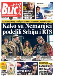 Blic - broj 7514, 15. jan 2018.