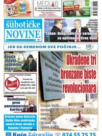 Nove Subotičke novine - broj 62, 16. mar 2018.