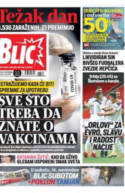 Blic - broj 8518, 12. nov 2020.