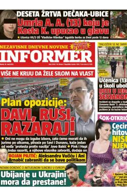 Informer - broj 3368, 16. maj 2023.