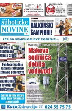 Nove Subotičke novine - broj 75, 15. jun 2018.