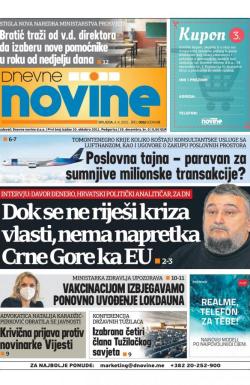 Dnevne novine - broj 3062, 4. avg 2021.