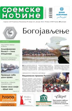 Sremske Novine - broj 2708, 23. jan 2013.