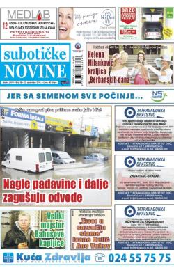 Nove Subotičke novine - broj 38, 23. sep 2016.