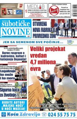 Nove Subotičke novine - broj 71, 18. maj 2018.