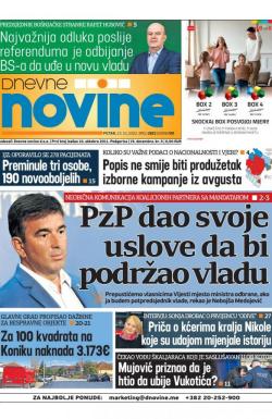 Dnevne novine - broj 2818, 23. okt 2020.