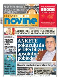 Dnevne novine - broj 2749, 4. avg 2020.