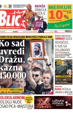 Blic - broj 6554, 15. maj 2015.