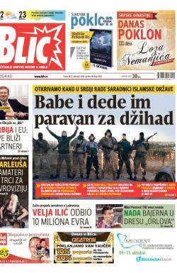 Blic - broj 6342, 8. okt 2014.