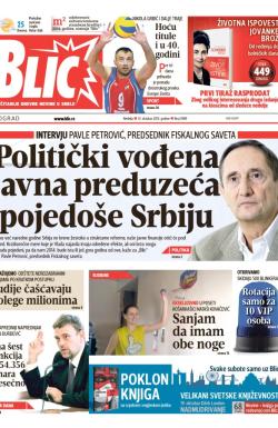 Blic - broj 5989, 13. okt 2013.